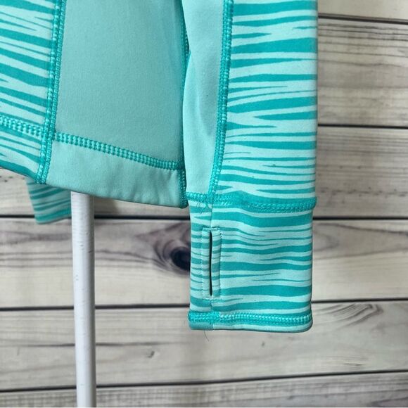 Avalanche Teal Blue Patterned Quarter Zip Pullover - Picture 6 of 10